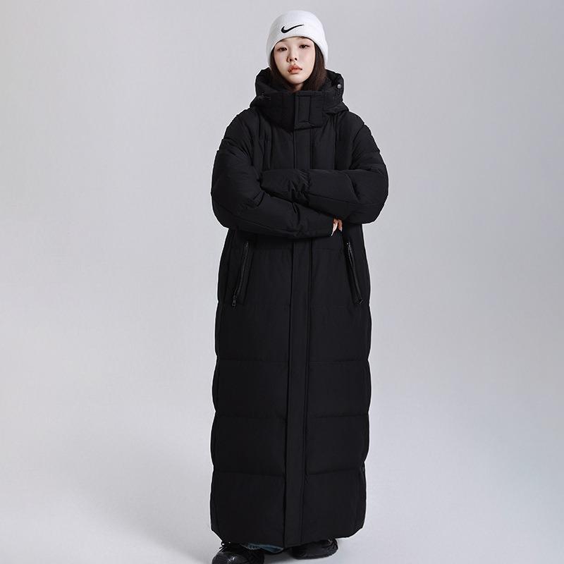 Autumn and Winter Couples Long Over-the-knee Down Jackets Trendy Loose Casual Warm Jackets Winter Models