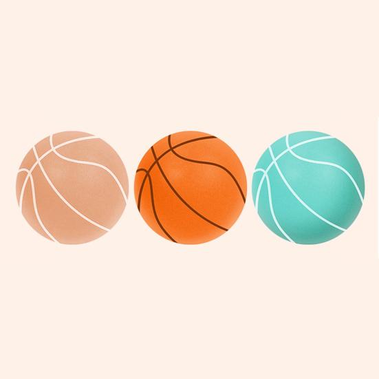 Geräuschloser Basketball Hoher Rückprall Geräuscharm Indoor Kinder Dribbling Training Unbeschichteter Schaumstoff hoher Dichte Kleinkinder Übung Sport Hüpfball