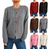 Women's Colorful Button Single-Breasted Knitted Cardigan Sweater Jacket