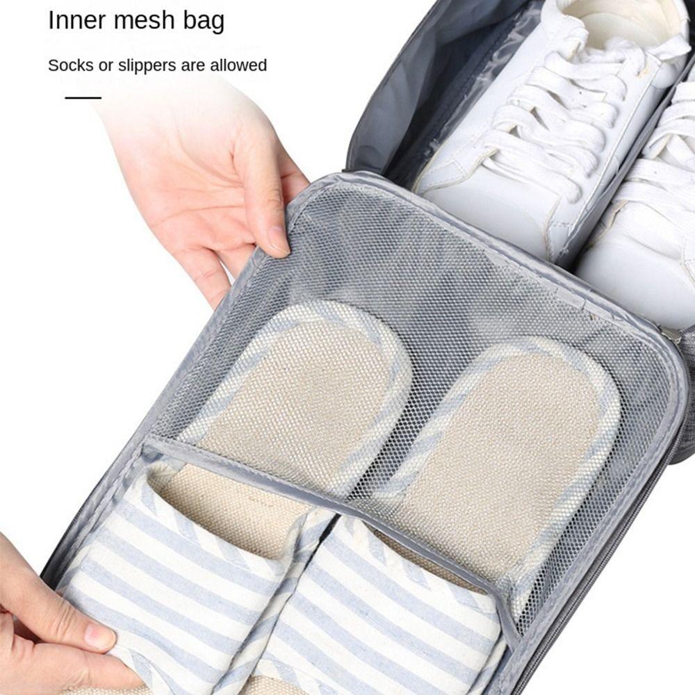 Breathable Mesh Shoes Storage Bag Double Layer Shoes Packaging Pouch  For Business Trip