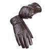 New Autumn and Winter Men's Warm Gloves for Three Stringed Wash Leather PU Plus Velvet Outdoor Riding Touch Screen Leather Gloves
