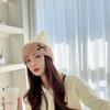 Bow Knitted Beanie Hat Keep Warm Winter Knitted Hat Fashion Cat Ears Hat  Streetwear