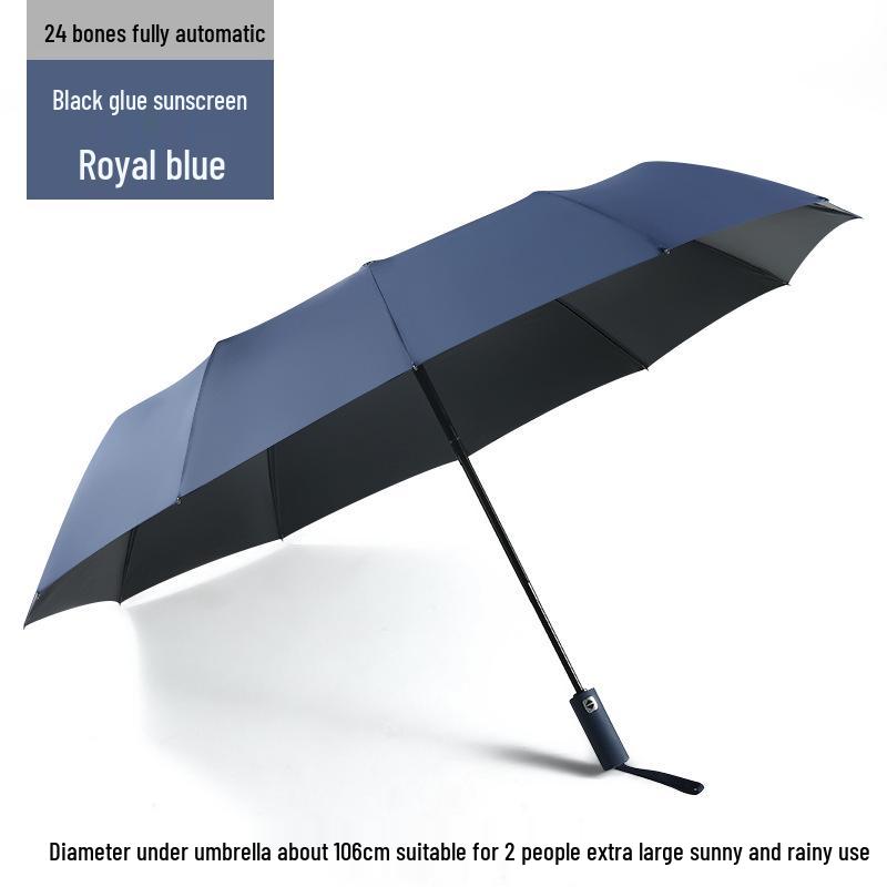 Reinforced Windproof Black Glue Sunscreen Umbrella for Students, Men & Women