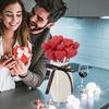 10pcs Red Pink Heart Cake Toppers Love Vase Picks Decor  Wedding Flower Bouquet