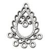 Bohemian Water Drop Heart Double Hole Ethnic Earrings Alloy Jewelry