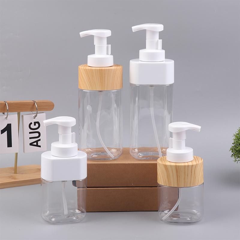300/500ml Transparent Foaming Soap Dispenser Refillable and Portable for Hand Soap, Shower Gel, and Facial Cleanser