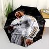 Ronaldo's Number Seven Glory Compact Travel Automatic Umbrella with 8-Rib Sturdy Construction Perfect for Outdoor Adventures Elegant Umbrella
