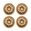 4 Stück Beadlock Felgennabe Messing Schwer 1,9 Zoll für Axial SCX10 90046 AXI03007 D90 D110 TF2 für