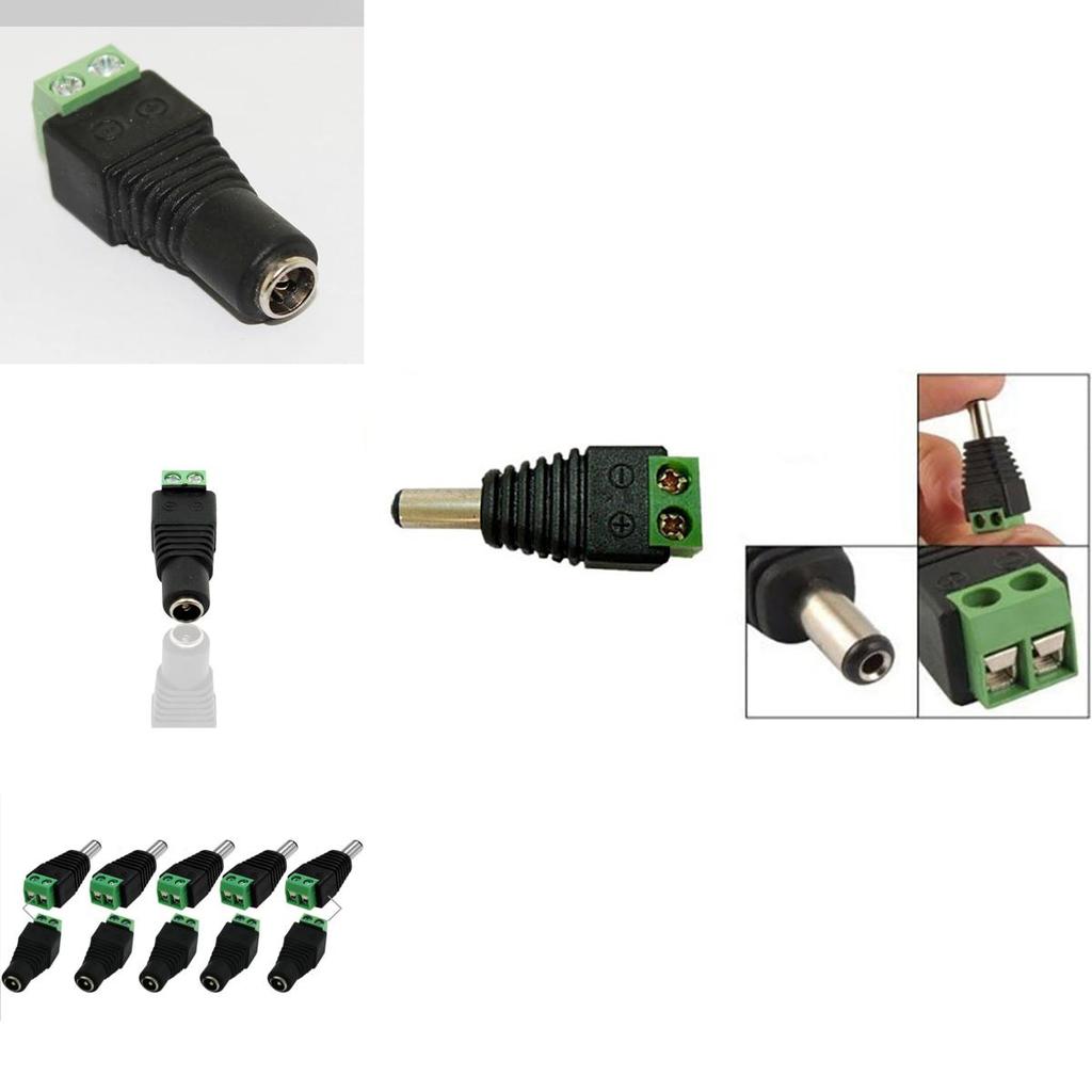 Premium Qualität Männlich Und Weiblich 2.1x5.5 Mm DC Stromstecker Buchse Adapter Für CCTV-Anforderungen