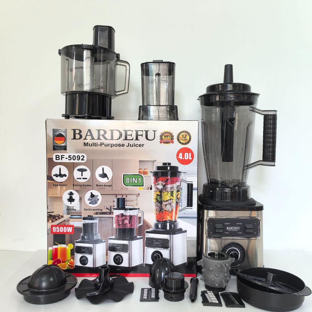 Pure Copper 4L 8-in-1 Blender: High Power Stainless Steel Mixer, Meat Grinder, Juicer.