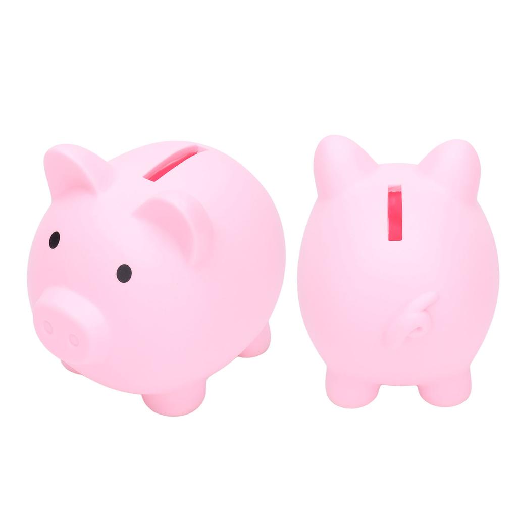 Piggy Bank Rugged Durable Vinyl Cartoon Animal Pig Coin Cash Piggy Bank Boy Girl GiftPink