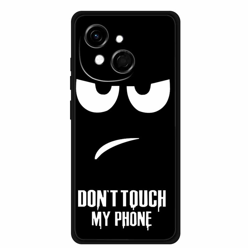 Black Silicone Case For Tecno Spark 40C Cases Wolf Luxury Protective Soft Back Cover For Tecno Pop 9 4G Case 6.67" Animal Fundas