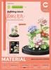 Children's DIY Rose Bouquet Building Blocks Set with Dust Cover - Creative and Educational Toy Ornament