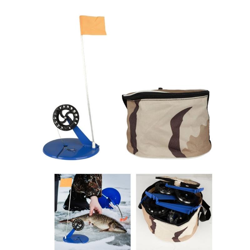 10Pcs Portable Ice Fishing Equipment Fishing Platforms Snow Fishing Floating Water Ice Fishing Flags Easy To Use