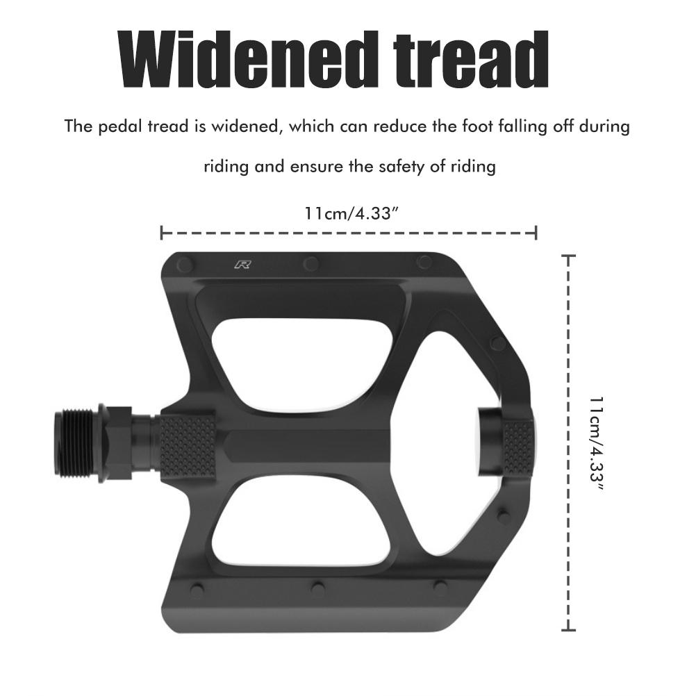 

1 пара педалей для горного велосипеда, алюминиевые велосипедные педали из сплава с подсветкой, противоскользящие, с подшипником DU, широкие, плоские