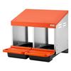 Chicken Nesting Boxes, 2 Compartments, Easy Egg Collection, Wall Mount, Easy to Assemble, Galvanized Steel and High-Strength Plastic, Roll Away