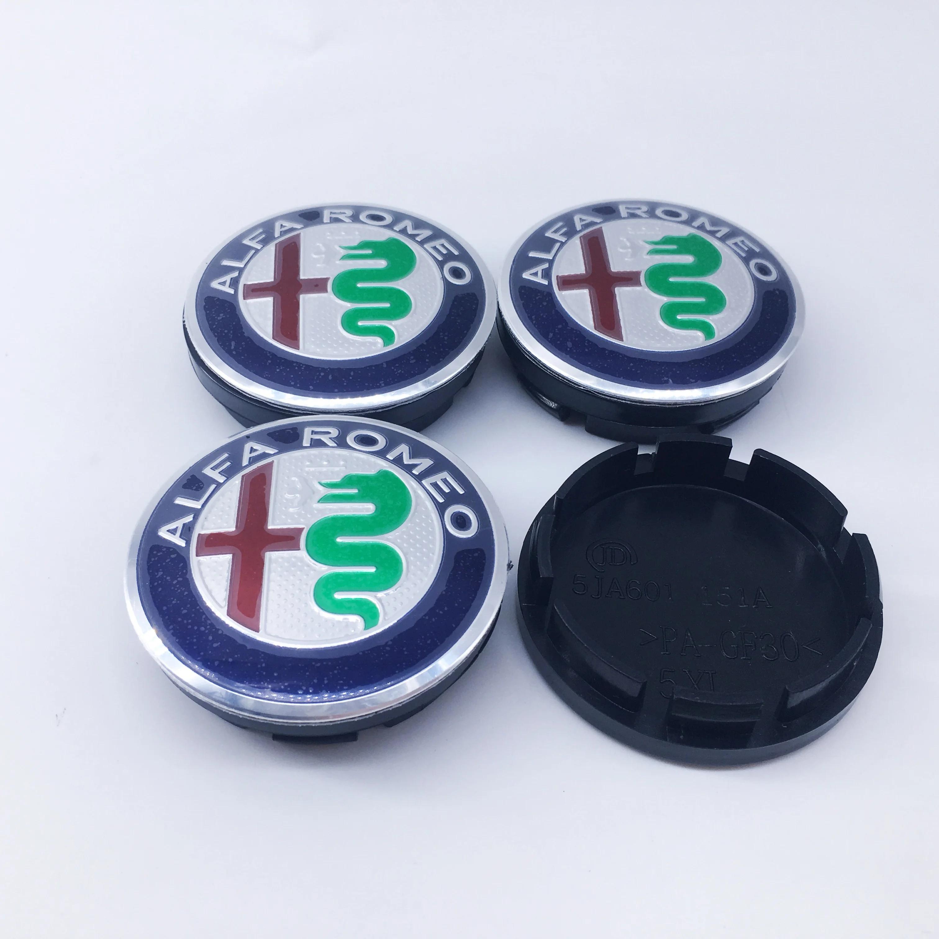 

Car Stickers For Alfa Romeo 10Pcs 56mm For Alfa Romeo 159 147 156 Giulietta GT Mito Brera Giulia Car Wheel Hub Logo Modification 10pcs 56mm black cap жовтий