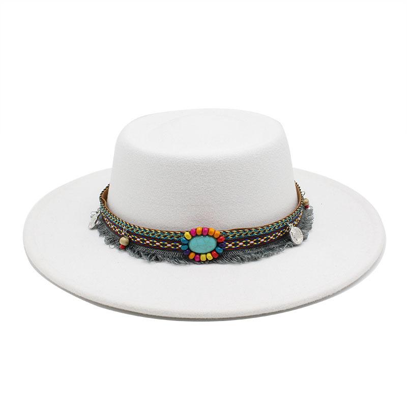 2022 Xiaohongshu Chain Dome Convex Top French Top Hat Style Felt Hat 8.5Cm