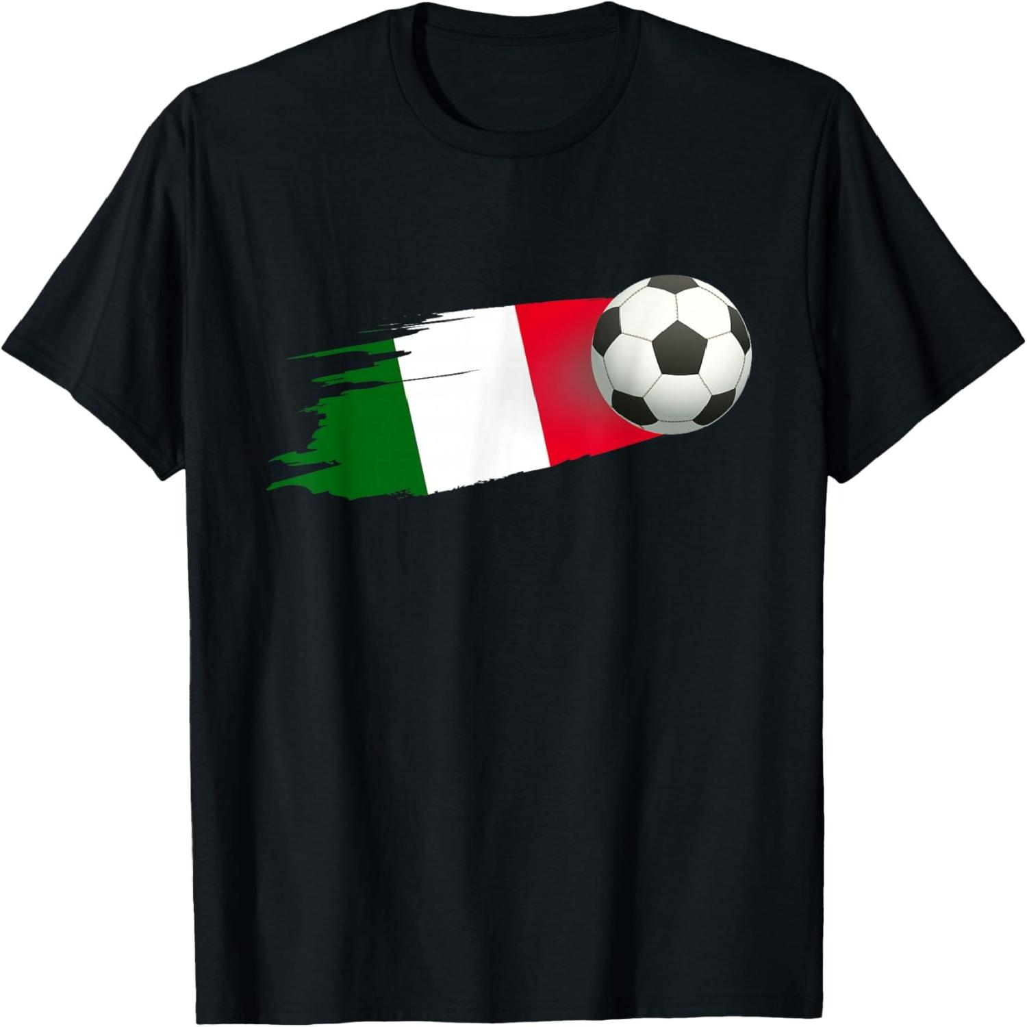 Italy Football Ball Italy Flag Jersey - Italian Football Fan T-Shirt S разноцветный