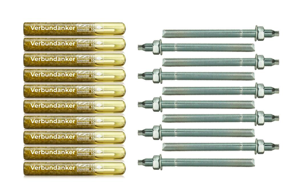 IsolBau Chemical Anchor M10 + Threaded Rod M10 x 170mm ETA 10 pcs