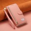 Wallet Flip Case for iPhone 17 16 15 14 13 12 11 Pro Man Air 16e 17e 7 8 Plus, PU Leather with Zipper, Card Slots, Hand Strap