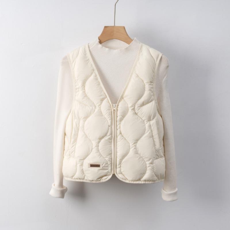 

Подкладка под пух новый национальный стандарт 90 пуховый жилет женский осенне-зимний новый тонкий и облегающий с V-образным вырезом легкий и тонкий XL