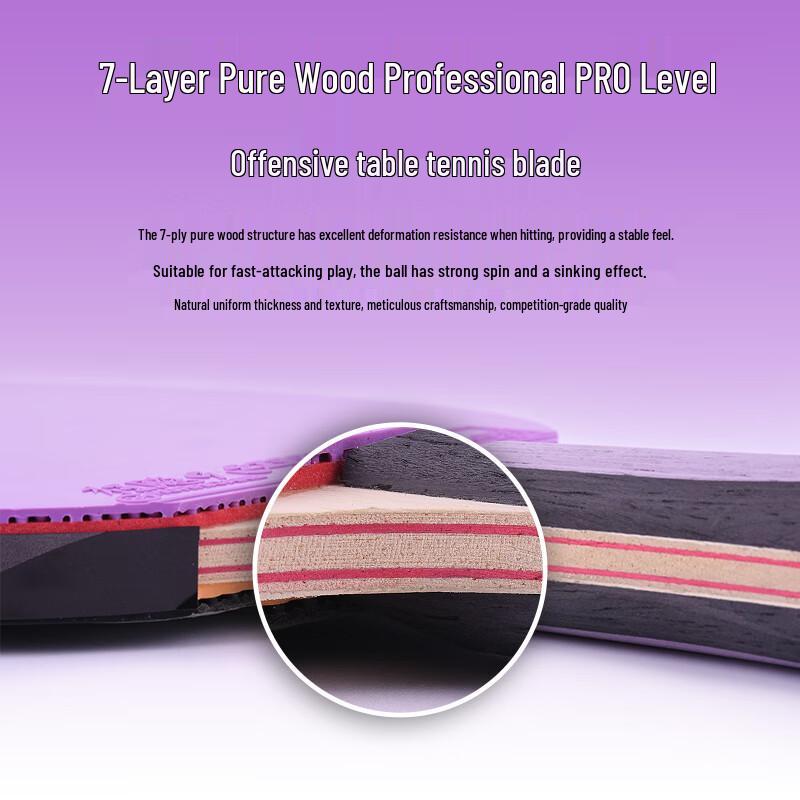 Red Double Happiness 6-Star Table Tennis Racket