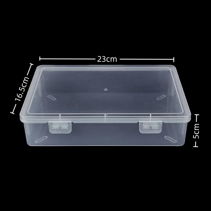 Large Transparent Rectangular Hardware Storage Box with Lid - PP Plastic Tool Accessories Organizer