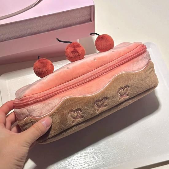 Cherry Cake Pencil Case Large Capacity Pencil Pouch Cute Stationery Bag