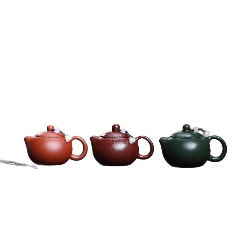 Yixing Handmade Purple Clay Teapot, Raw Ore,Small-Capacity Xishi 100cc Mini Kung Fu Tea Set