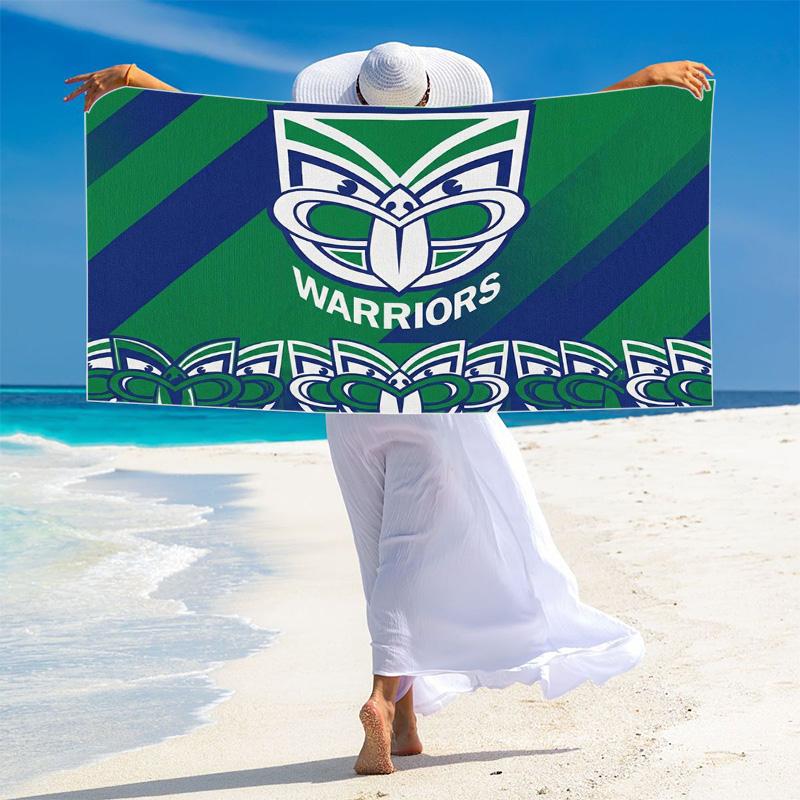 New Zealand Warriors Print Beach Towel, Large Soft Quick Dry Towel for Beach Camping Swimming