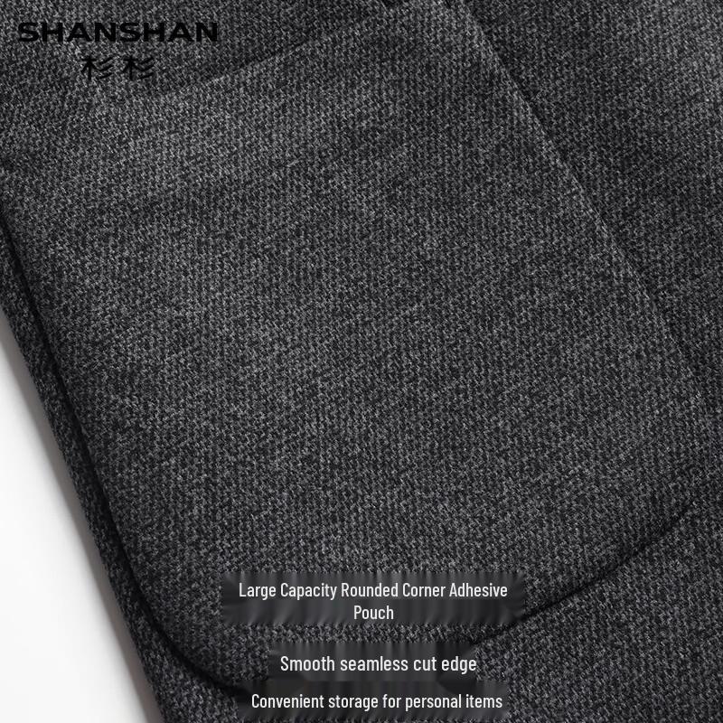 Shanshan Men's Mulberry Silk Wool Blend Business Casual Suit Jacket