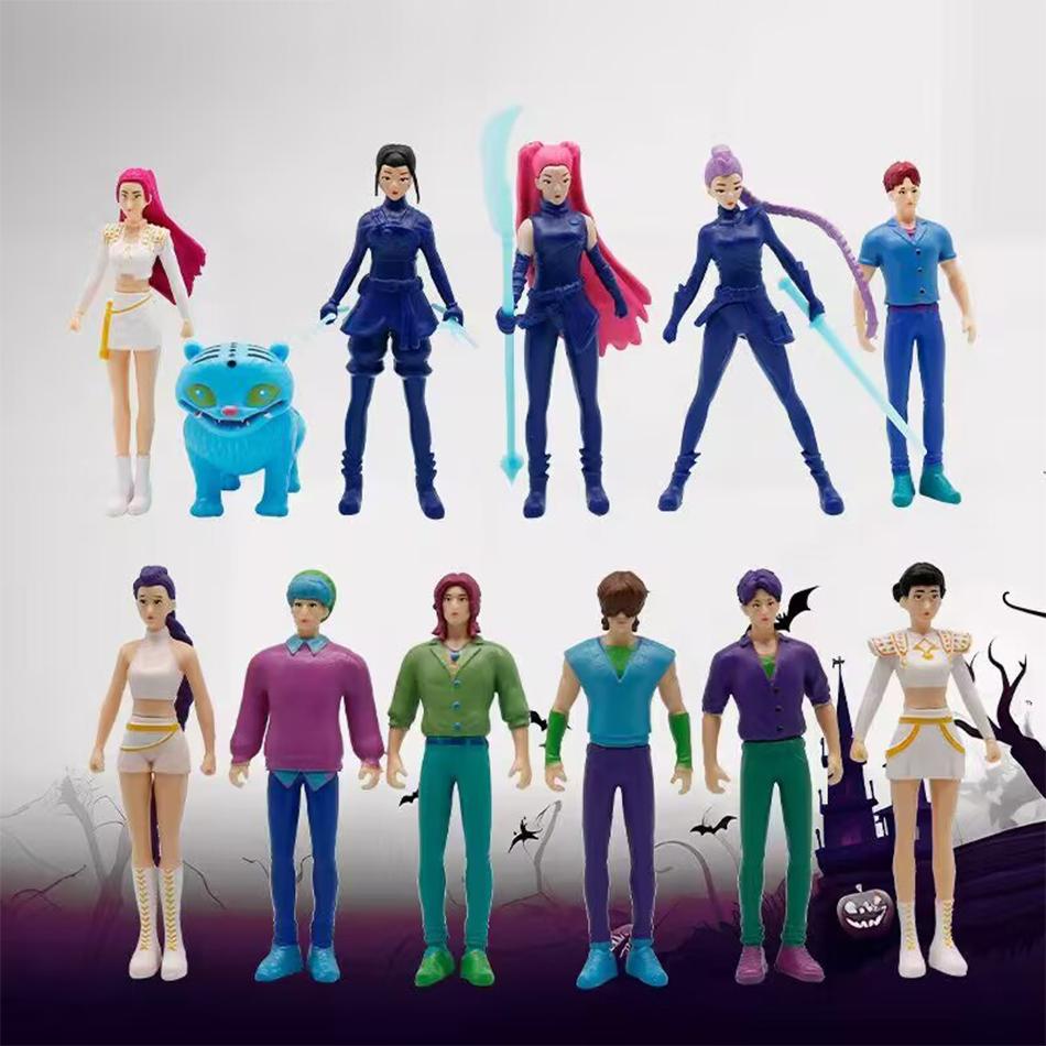 5pcs/set Kpop Demon Hunters Action Figure Toy Derpys Tiger Rumi Mira Zoey Sussy Figurine Doll For Fans Gift