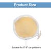HARFINGTON 2pcs Car Polisher Bonnet Buffing Pad Synthetic Wool Tie-On Polishing Buffing Pad Cover for 5"-6" Car Buffer Bonnets Polisher, Beige