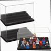 Display Case Clear Shelf Wide 3 Tier Box For Minifigures - Acrylic Protector For Small Pop Figures - Transparent Showcase Storag