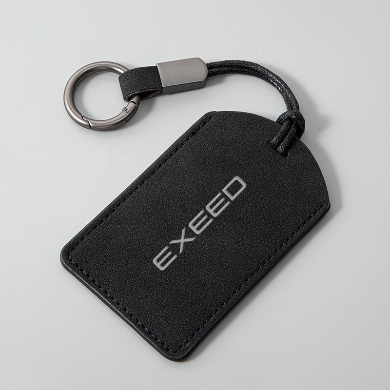Luxury Suede Card & Key Holder for Exeed Star Era ES Cards & Keychains