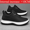 New Men's Black White Elevator Shoes 6/8/10CM Height Increasing Casual Breathable Comfortable Non-slip Walking Sneakers for Men