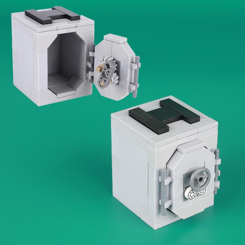 MOC Safe Deposit Box Model Building Blocks ATM Vending Machine Diamond Treasure City Police Thief Bricks Toys Boys Children Gift