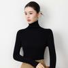 18G Soft Wool Women's Turtleneck Slim Fit Sweater, Autumn/Winter Knit Base Layer, Machine Washable