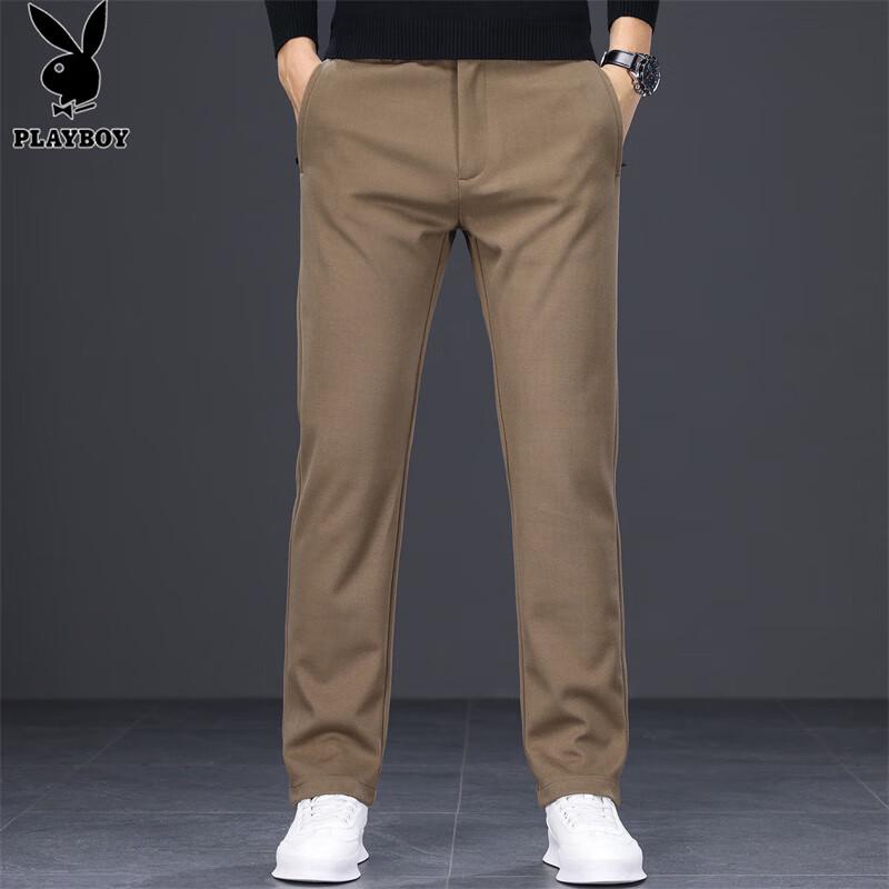 PLAYBOY Men's Slim Fit Casual Long Pants