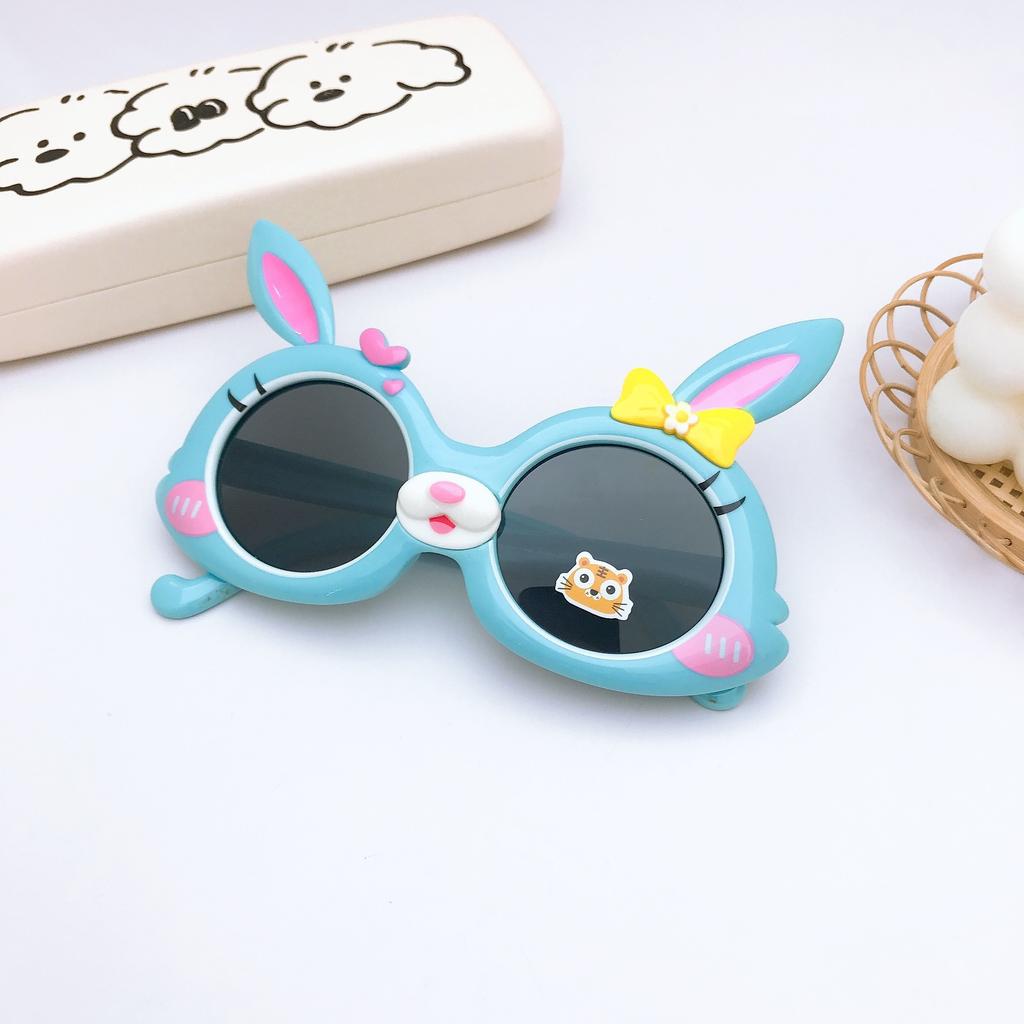 Big-Eared Rabbit Children'S Glasses Silicone Polarized Sunglasses Soft Frame Girl Princess Cute Boy Sunshade Glasses