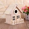Wooden Bird House Breeding Cage Fence Box Nest Garden Backyard Home Decoration