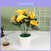 Silk Fabric Miniature Indoor Wedding Tabletop Decor With Realistic Artificial Flowers For Home And Event Use