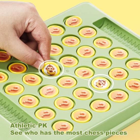 Kinder Memory Reversi Schachspiel 2 Spieler Cartoon Animal Flipping Chess Matching Game