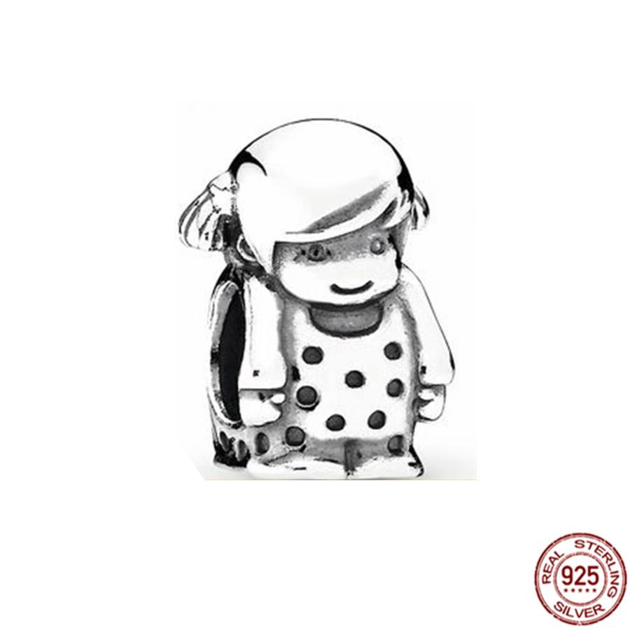 Het försäljning S925 Sterlingsilver Pojke- Flicka-Tonåring & Prinsesskrona Prins Hängberlock Smycken Pärlor Passar Original Armband