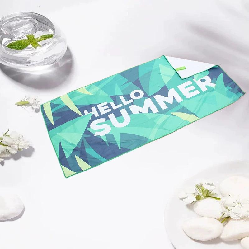 High Quality Microfiber Quick-Dry Antimicrobial Hypoallergenic Custom Print Big Beach Towels for Sport Use Eco-Friendly