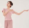 OEING Women's Modern Dance Backless Short Sleeve Top