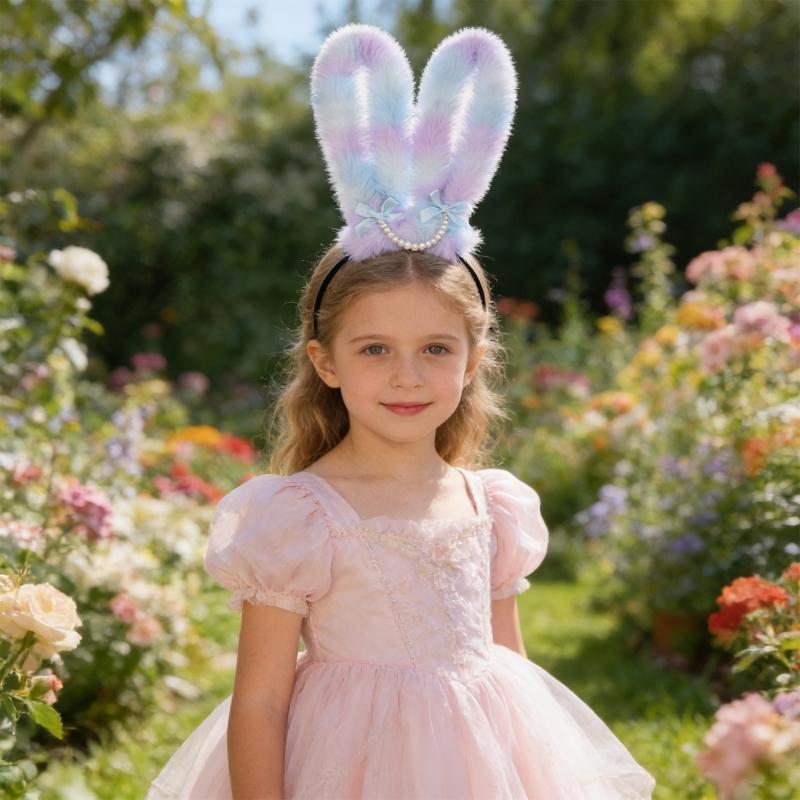 Rabbits Ears Hairband Photo Props Easter Hair Hoop Hairband Party Headpiece Fun Headbands for Music Festival