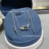 Collana Fibbia a Ferro di Cavallo Edizione Premium Catena Intrecciata Semi-Diamantata Fibbia a U Spessa Catena Clavicolare Completamente Diamantata Placcata Oro 18k Regalo Moda