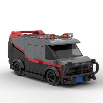 GSBAN Technical Car A-Team Van SWAT Team Truck High-Tech 454PCS Bricks Model Building Blocks MOC City  Car Toys For